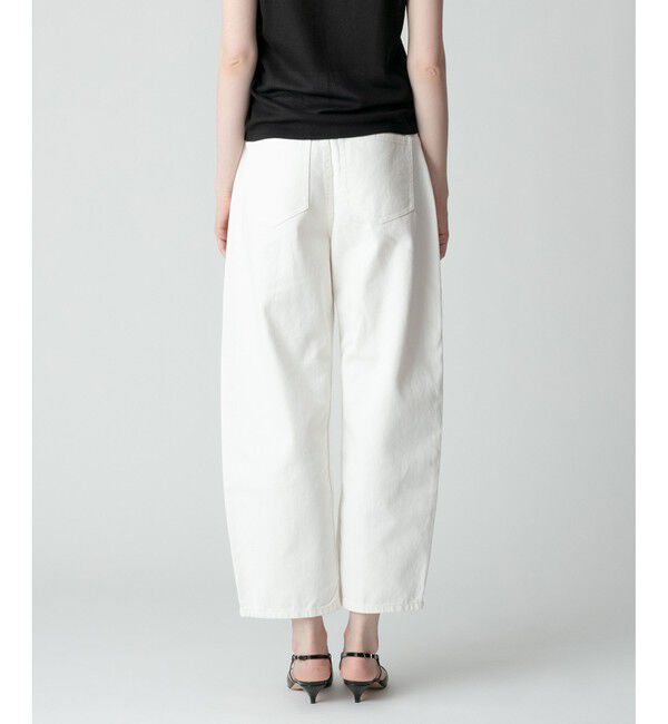 allureville「ホワイトデニムオーバルラインパンツ」|デニム|