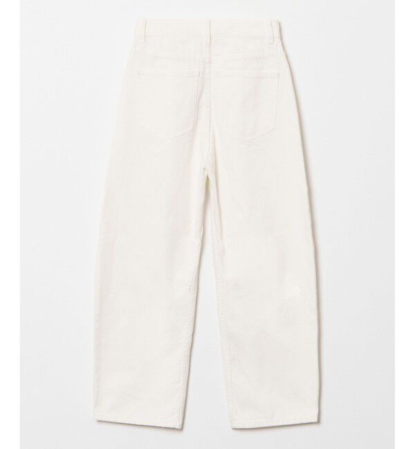 allureville「ホワイトデニムオーバルラインパンツ」|デニム|