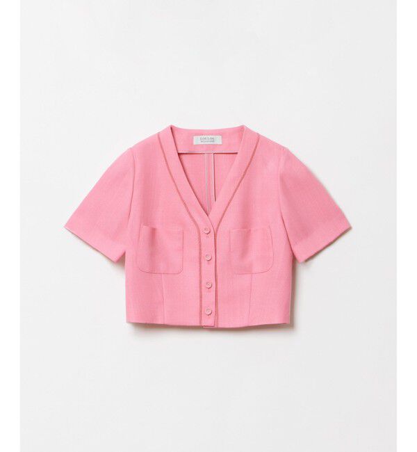 LOULOU WILLOUGHBY「《ドラマ着用》【LOULOU WILLOUGHBY】トリッカーオックス半袖ジャケット」|ノーカラージャケット|