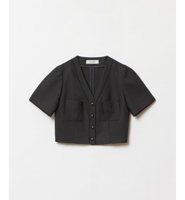 LOULOU WILLOUGHBY「《ドラマ着用》【LOULOU WILLOUGHBY】トリッカーオックス半袖ジャケット」|ノーカラージャケット|