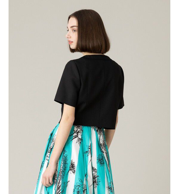 LOULOU WILLOUGHBY「《ドラマ着用》【LOULOU WILLOUGHBY】トリッカーオックス半袖ジャケット」|ノーカラージャケット|