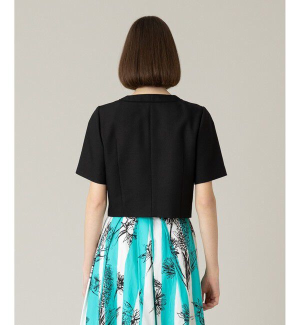 LOULOU WILLOUGHBY「《ドラマ着用》【LOULOU WILLOUGHBY】トリッカーオックス半袖ジャケット」|ノーカラージャケット|