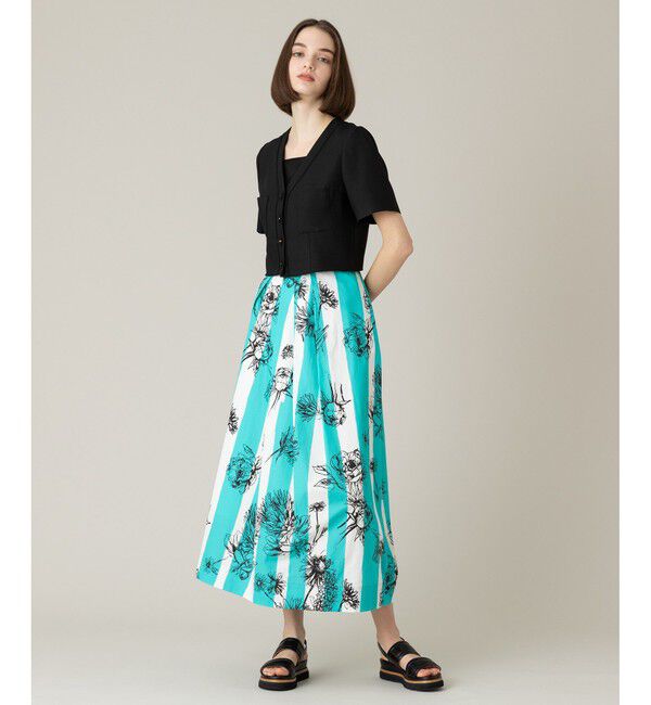 LOULOU WILLOUGHBY「《ドラマ着用》【LOULOU WILLOUGHBY】トリッカーオックス半袖ジャケット」|ノーカラージャケット|