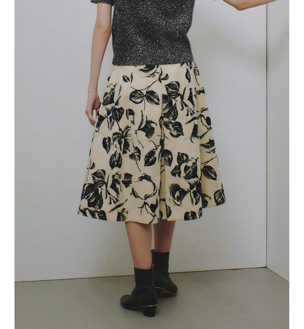 allureville「モノフロッキータックフレアスカート」|スカート|