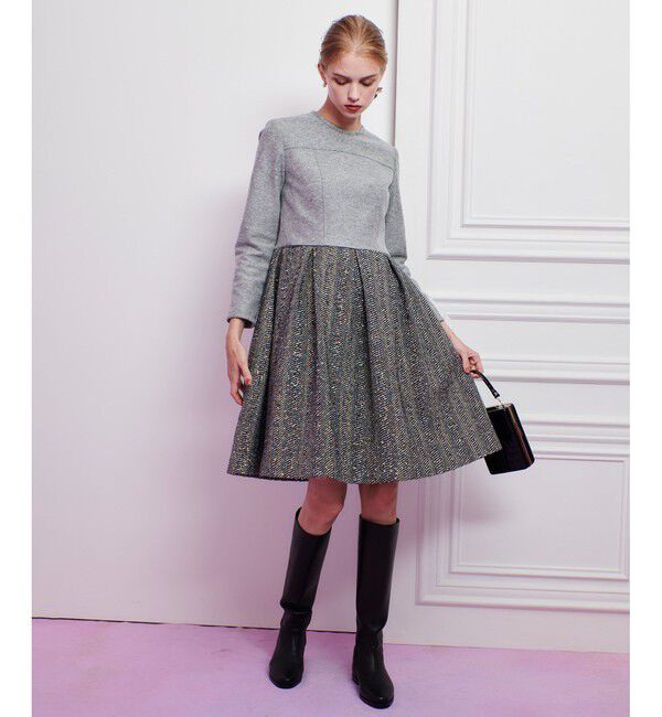 LOULOU WILLOUGHBY「【LOULOU WILLOUGHBY】LINTONラメツイードワンピース」|ワンピース|