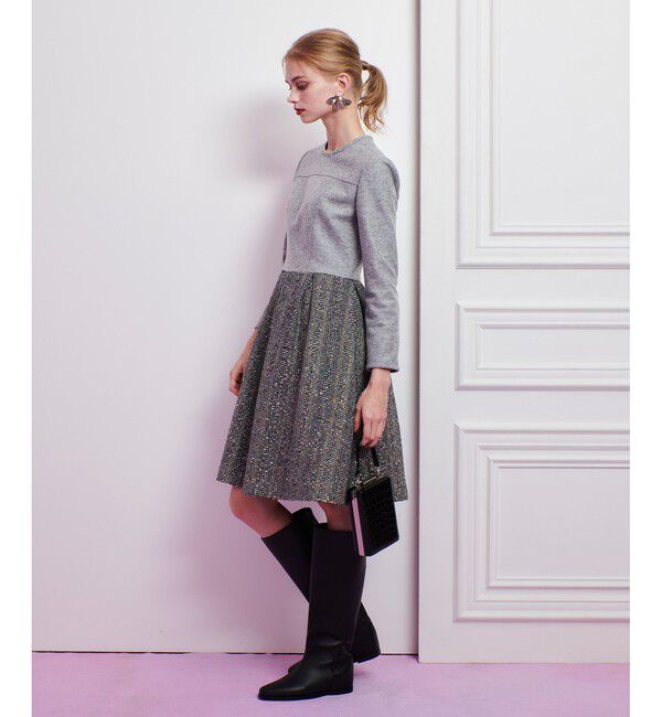 LOULOU WILLOUGHBY「【LOULOU WILLOUGHBY】LINTONラメツイードワンピース」|ワンピース|