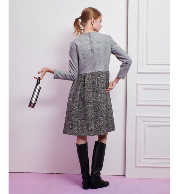 LOULOU WILLOUGHBY「【LOULOU WILLOUGHBY】LINTONラメツイードワンピース」|ワンピース|