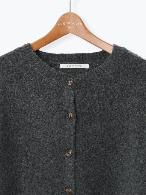 Lugnoncure「ウール混ふわふわクルーネックカーディガン」|カーディガン|