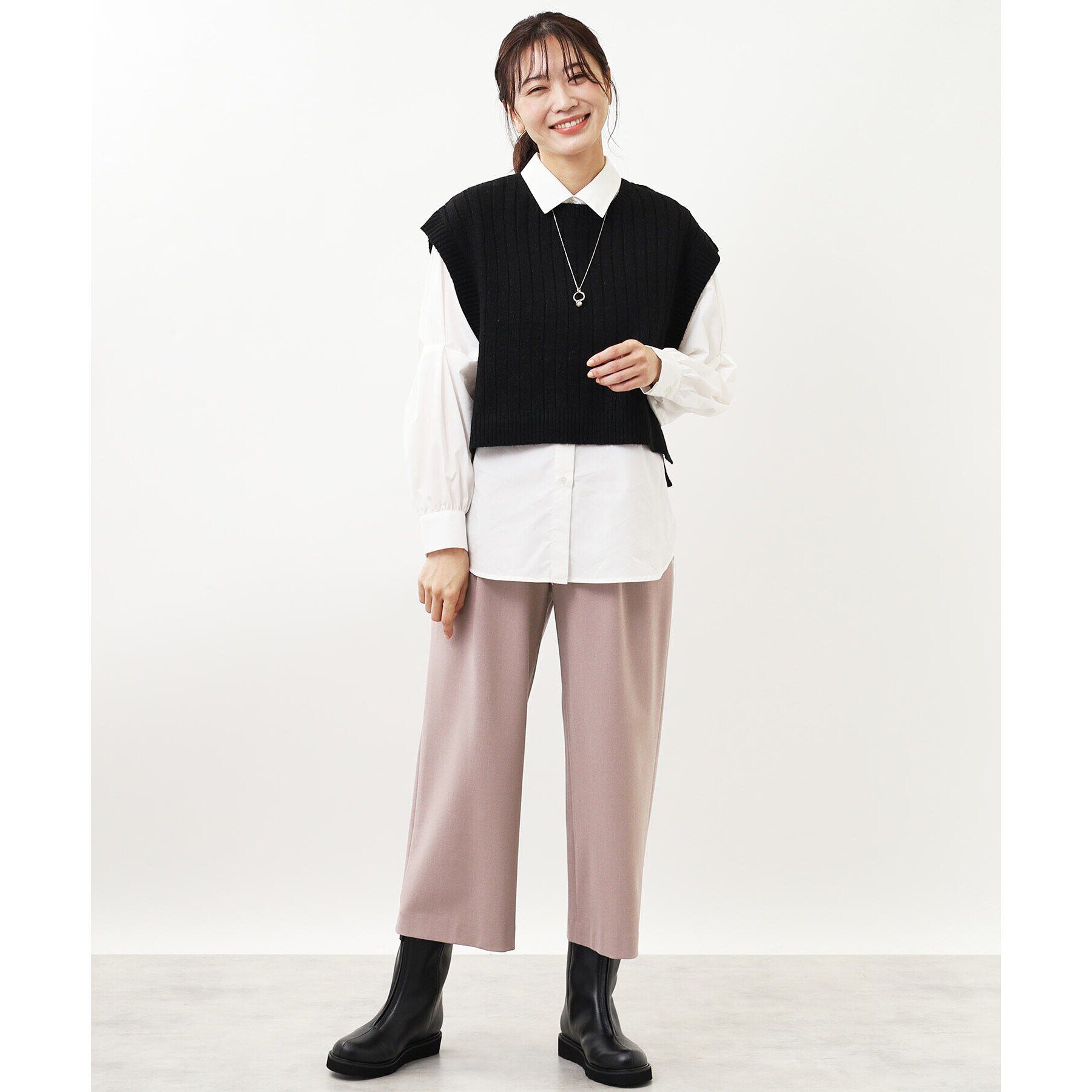 Reflect「【E‐QUALITY／手洗い可／セットアイテム／単品使いも可能】ニットベスト＋シャツ」|その他|