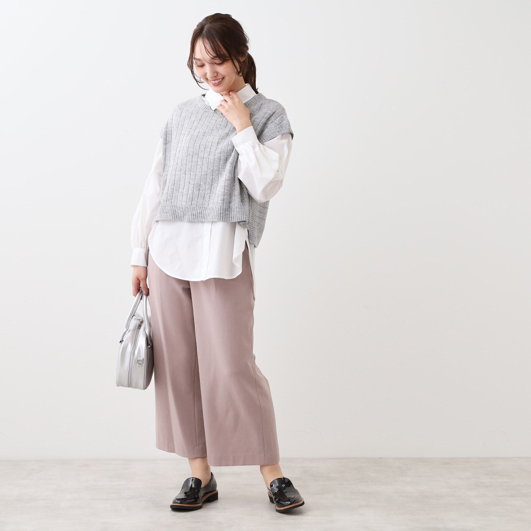 Reflect「【E‐QUALITY／手洗い可／セットアイテム／単品使いも可能】ニットベスト＋シャツ」|その他|