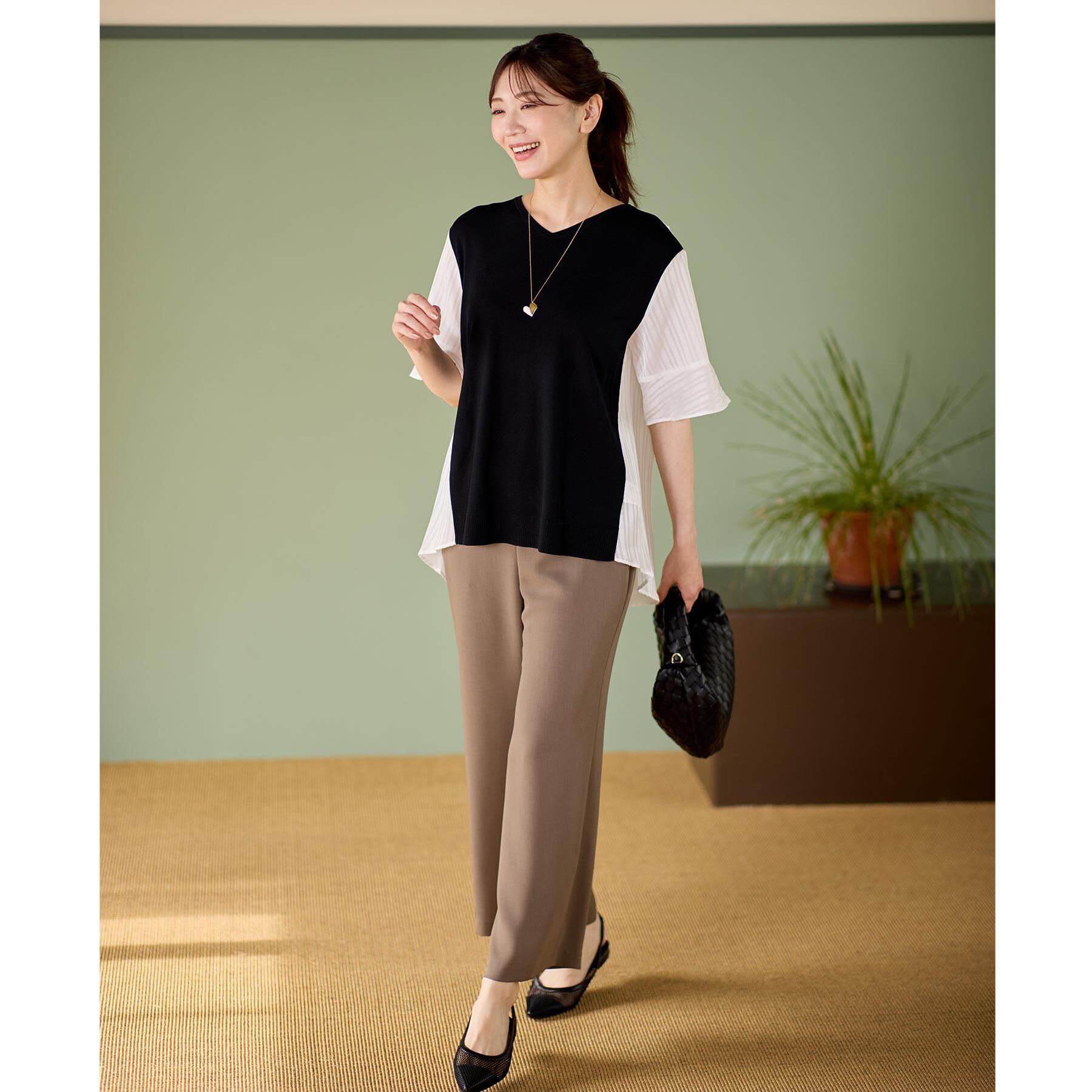 Reflect「バイカラードッキングニット」|ニット・セーター|