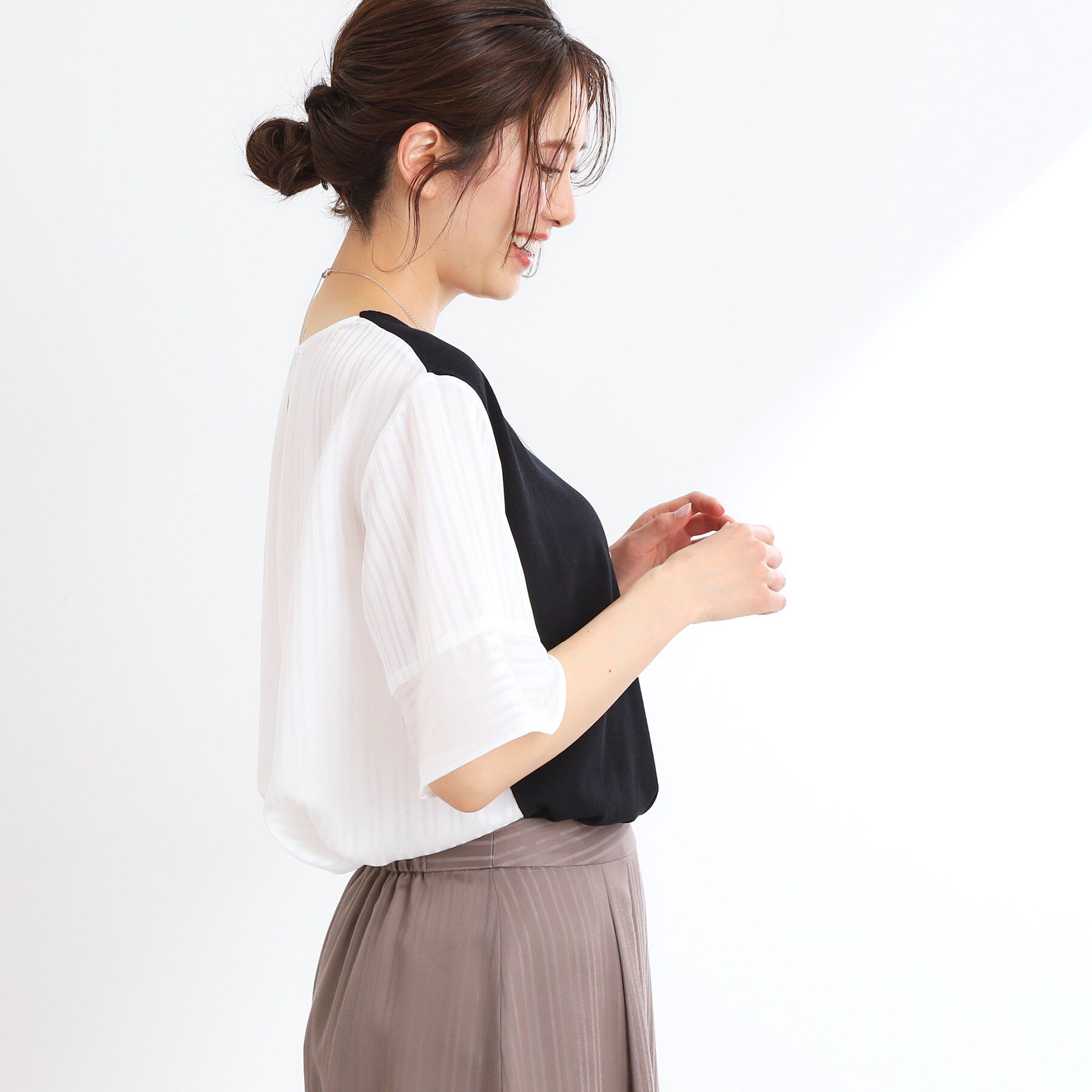 Reflect「バイカラードッキングニット」|ニット・セーター|