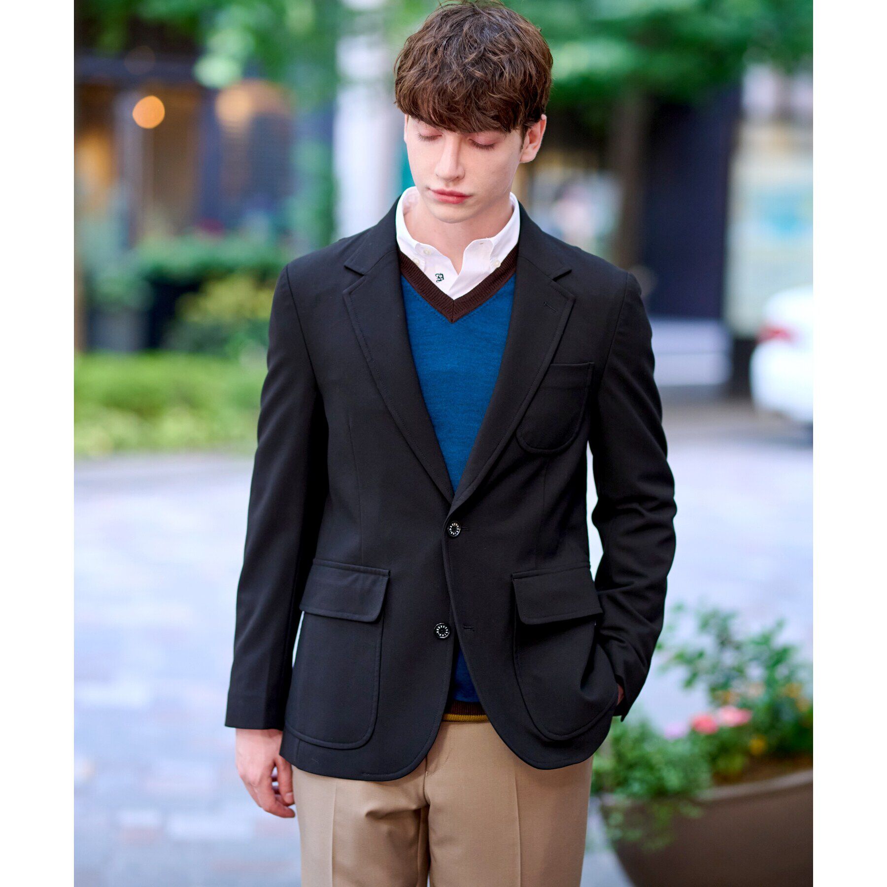 DRESSTERIOR「【セットアップ可】ストレッチリラクシング スリーパッチジャケット」|テーラードジャケット|