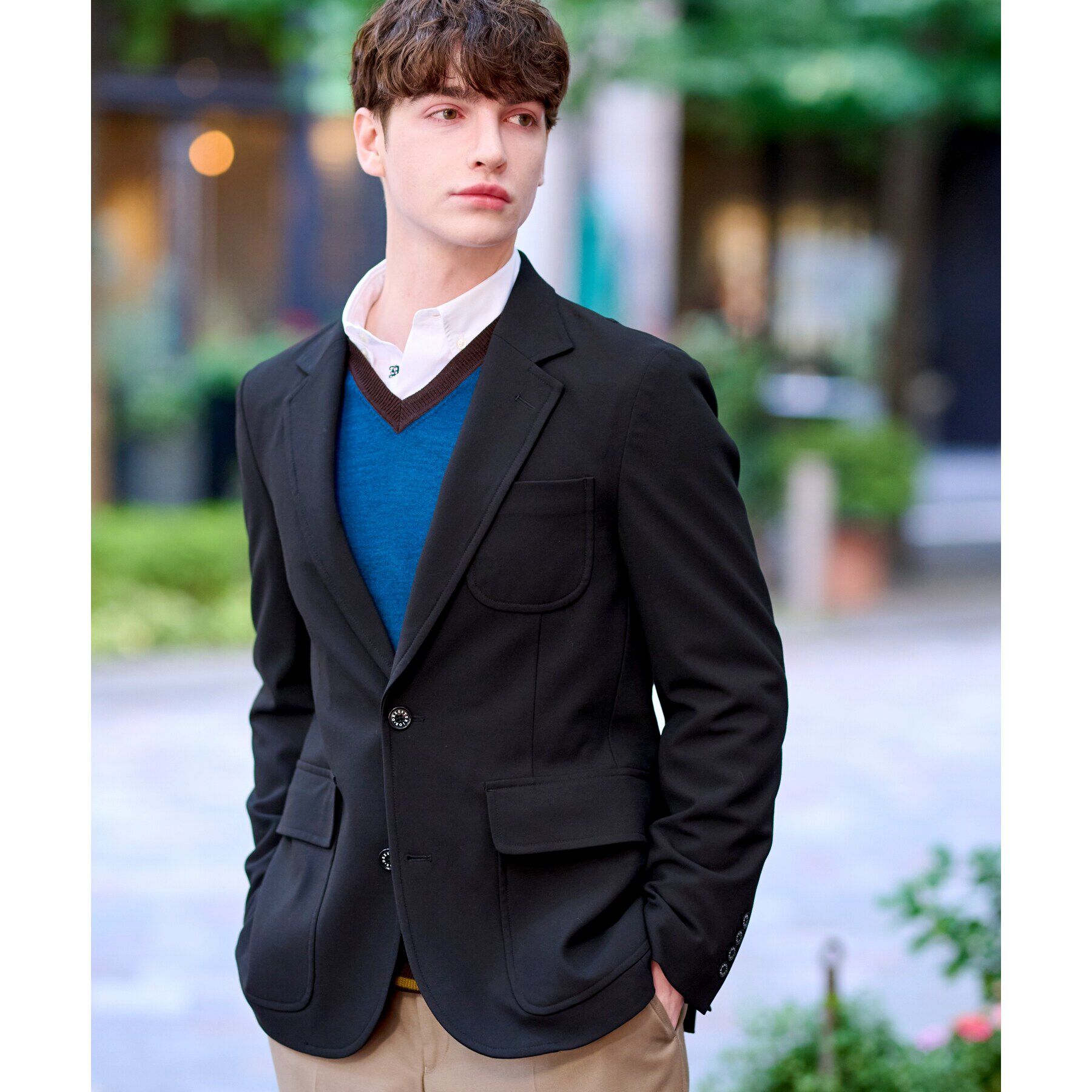 DRESSTERIOR「【セットアップ可】ストレッチリラクシング スリーパッチジャケット」|テーラードジャケット|