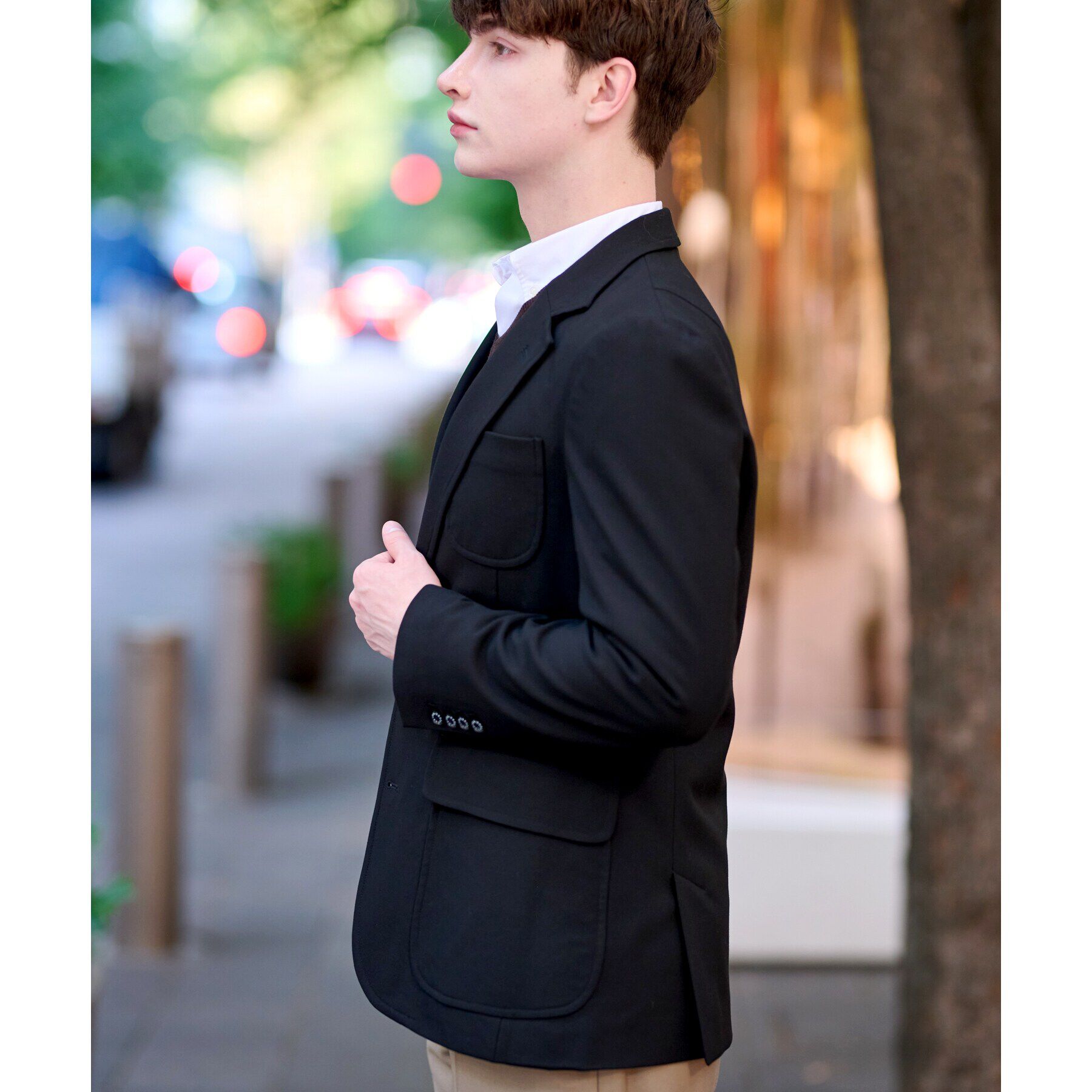 DRESSTERIOR「【セットアップ可】ストレッチリラクシング スリーパッチジャケット」|テーラードジャケット|