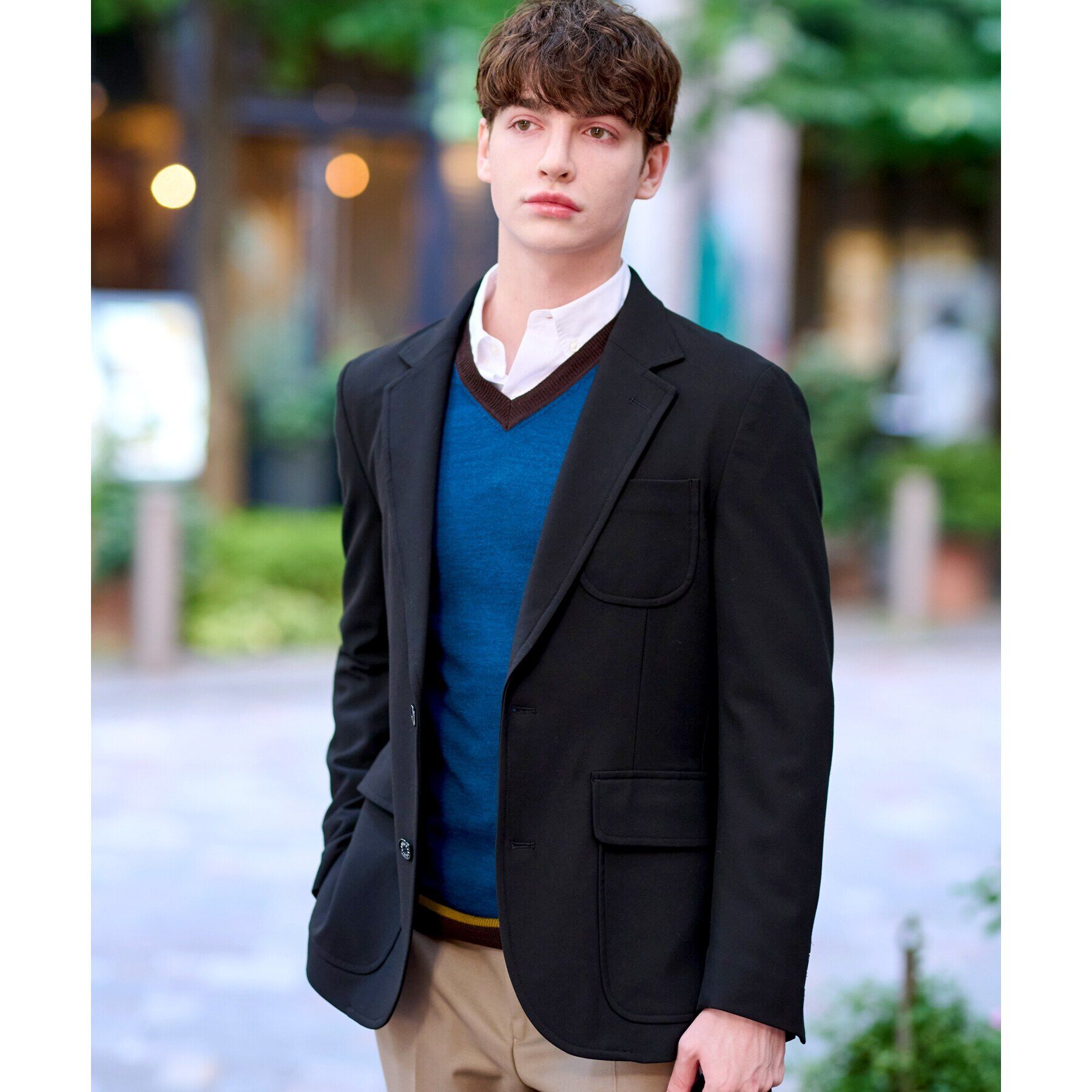 DRESSTERIOR「【セットアップ可】ストレッチリラクシング スリーパッチジャケット」|テーラードジャケット|