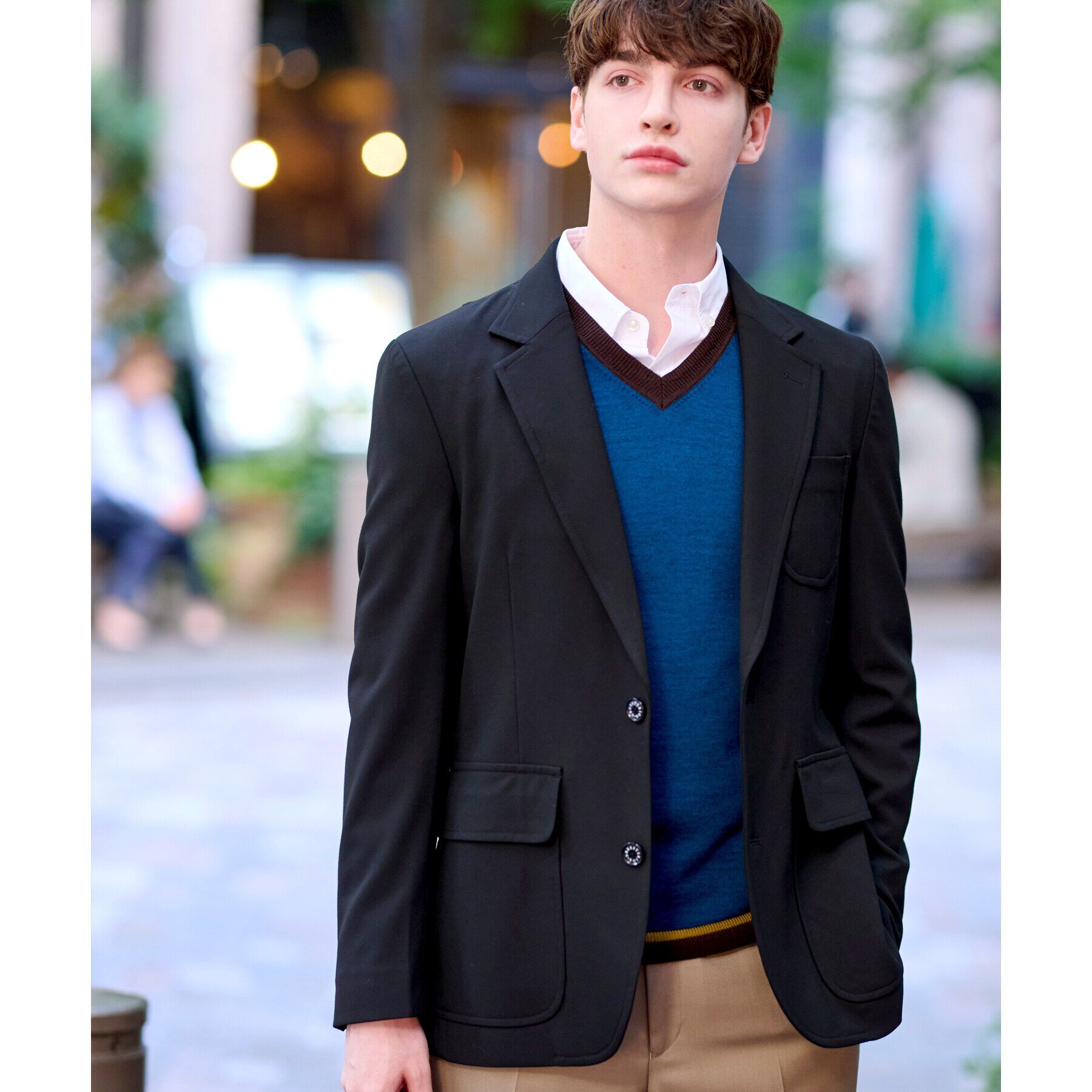 DRESSTERIOR「【セットアップ可】ストレッチリラクシング スリーパッチジャケット」|テーラードジャケット|