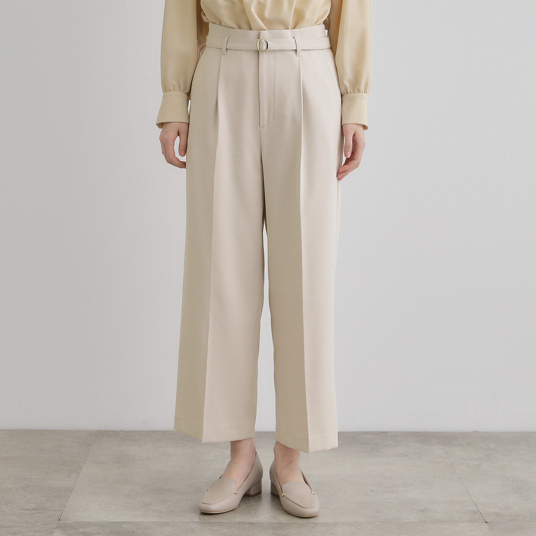 grove「【雑誌掲載】バックルベルトクロップドワイドパンツ」|その他|