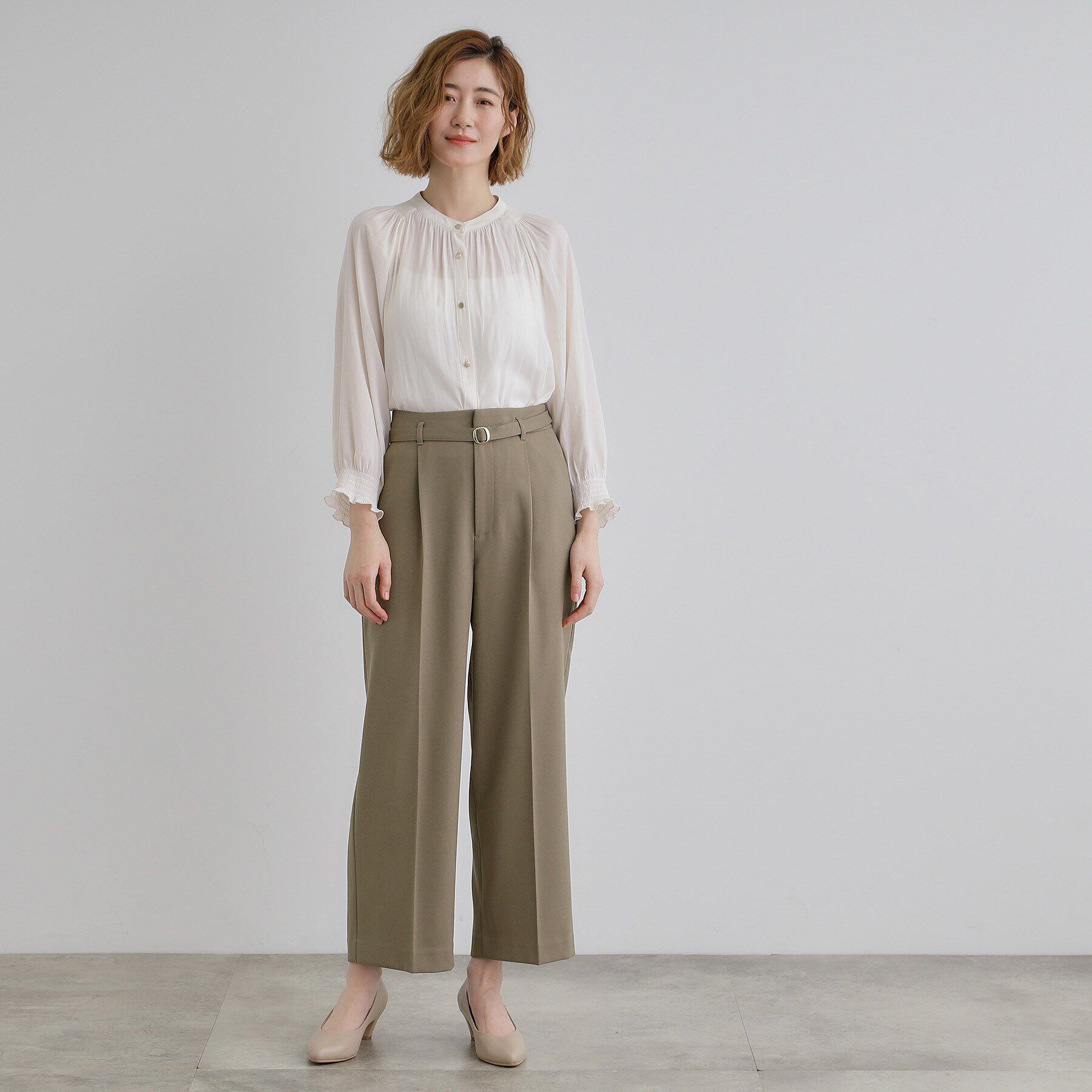 grove「【雑誌掲載】バックルベルトクロップドワイドパンツ」|その他|