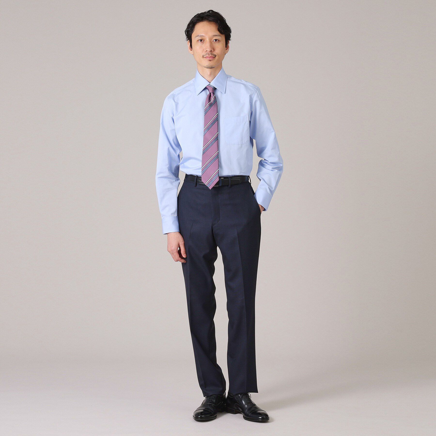 TAKEO KIKUCHI「グログラン セミワイドカラー シャツ」|シャツ・ブラウス|