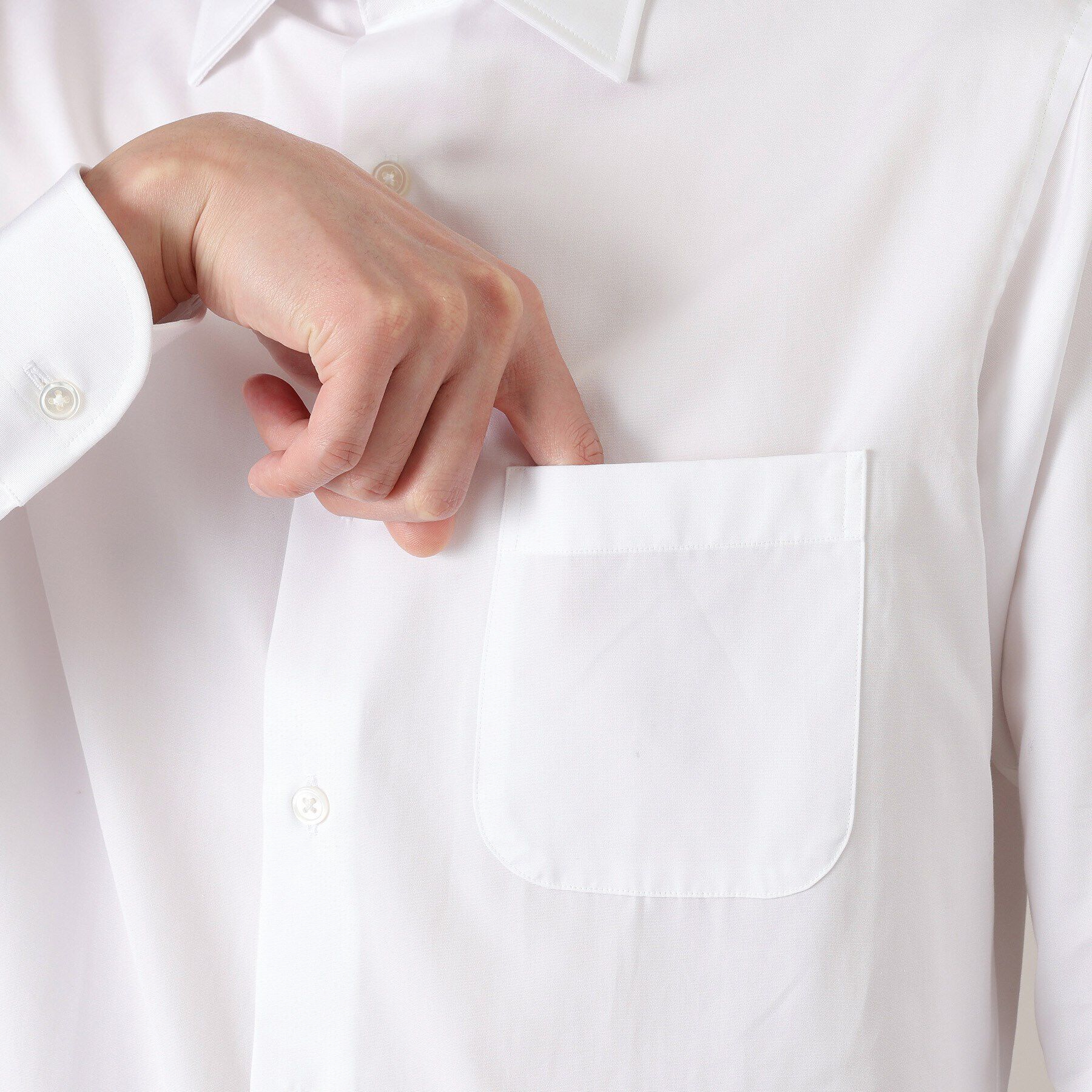 TAKEO KIKUCHI「グログラン セミワイドカラー シャツ」|シャツ・ブラウス|