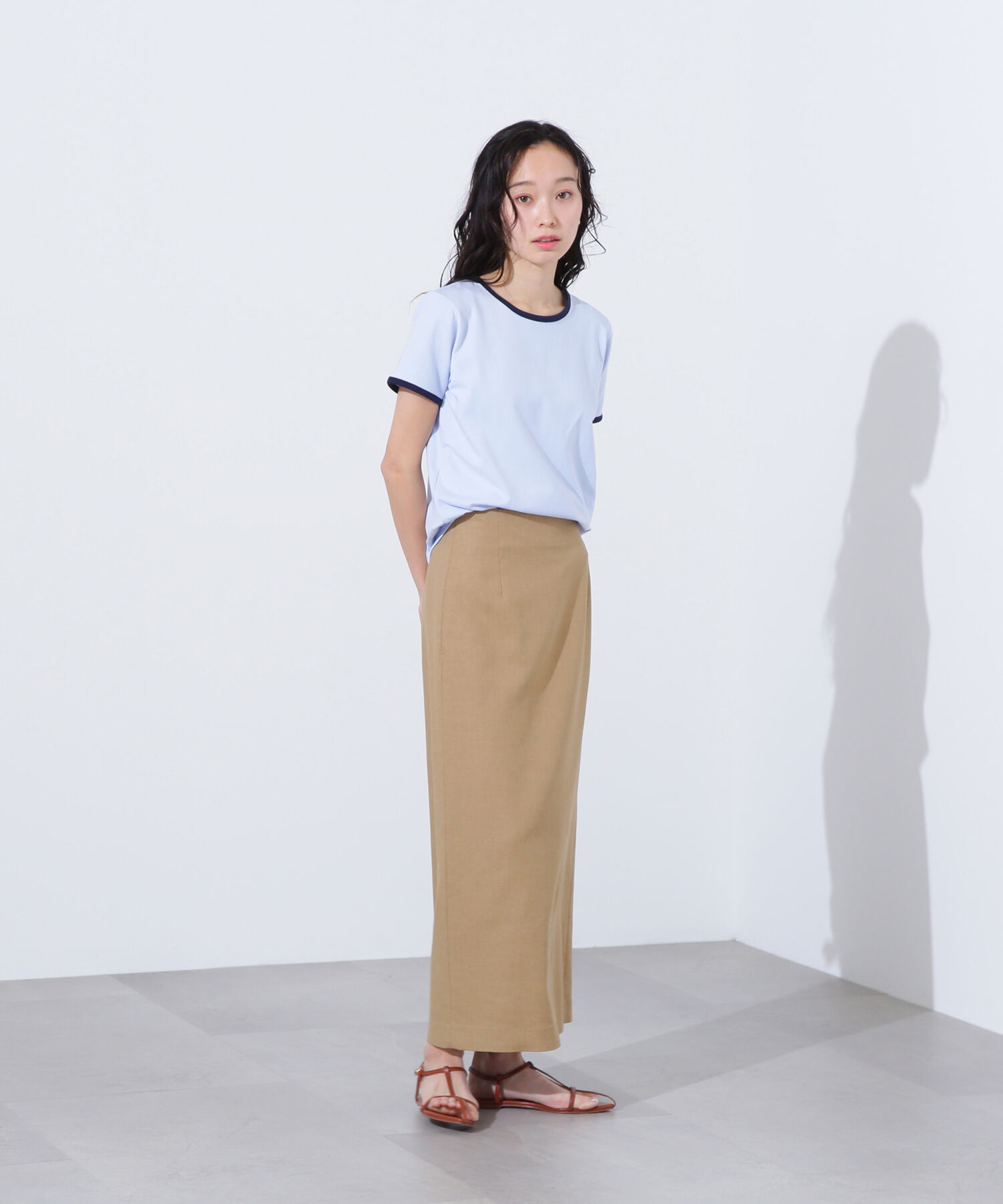  「バイカラーコンパクトTシャツ」|Tシャツ・カットソー|