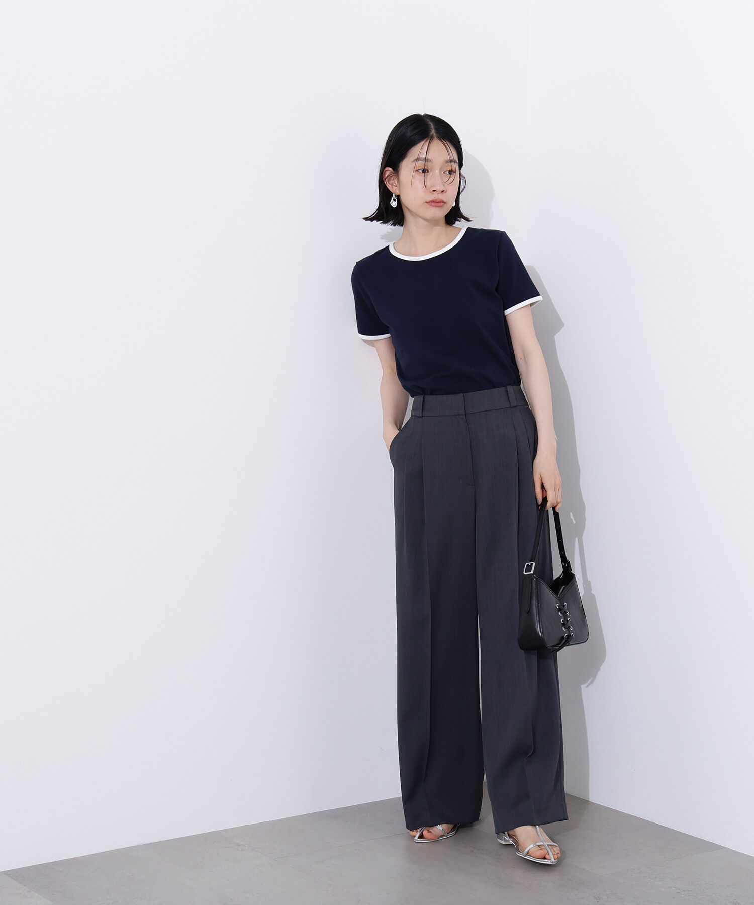  「バイカラーコンパクトTシャツ」|Tシャツ・カットソー|