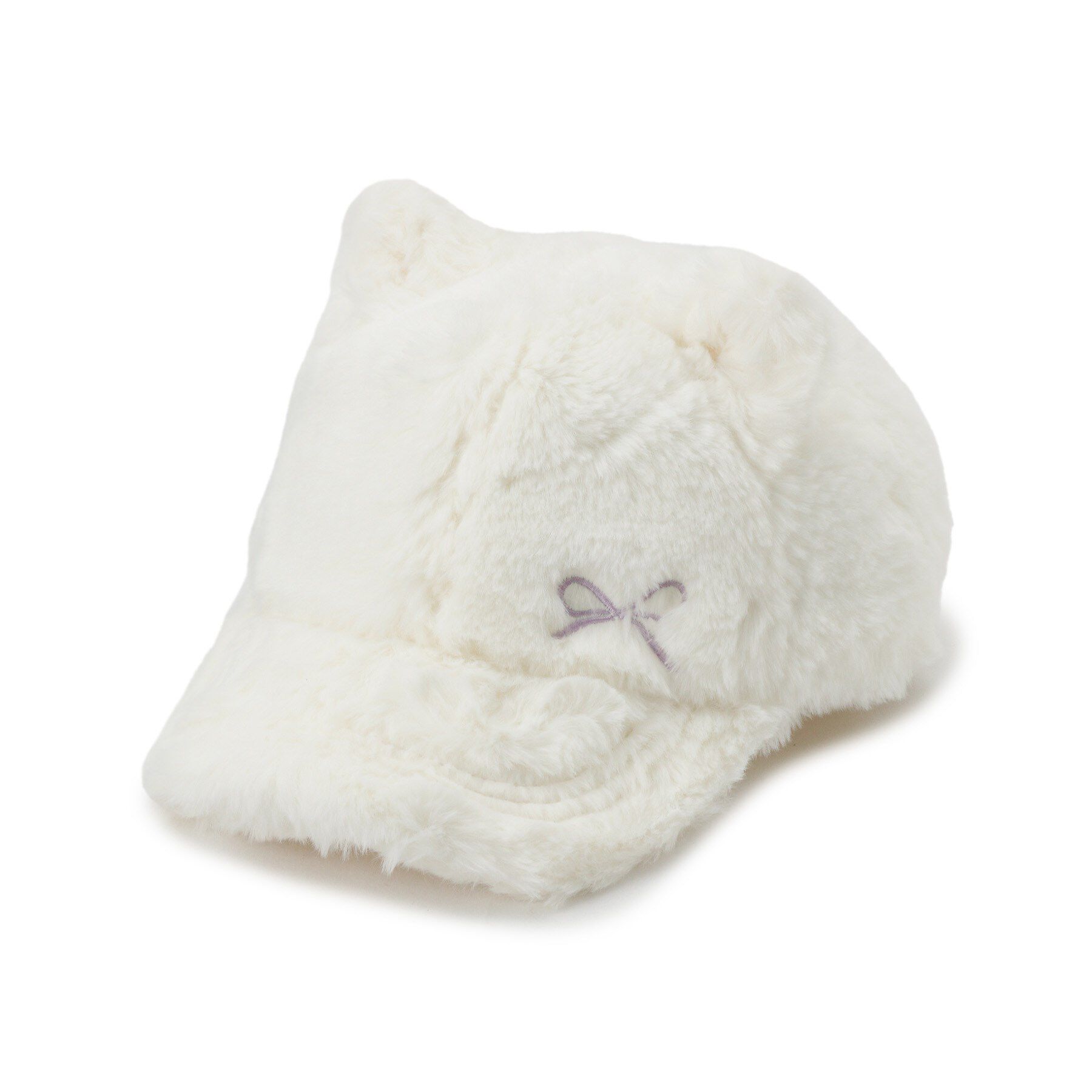 SHOO･LA･RUE「フェイクファー耳付きキャップ」|キャップ・キャスケット|アイボリー(004)