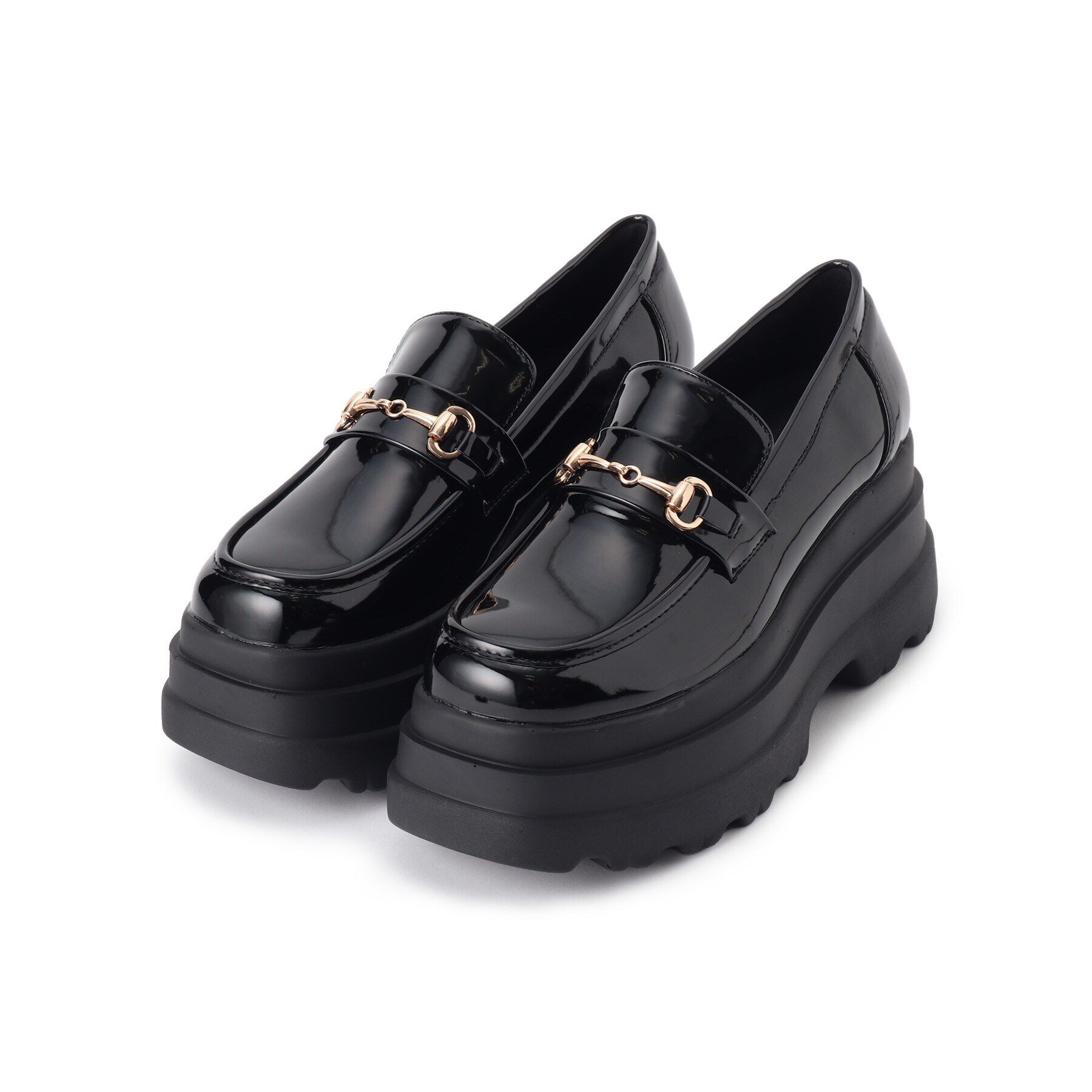 csT&P「厚底2段ソールビット付きローファーパンプス」|パンプス|ﾌﾞﾗｯｸ(219)