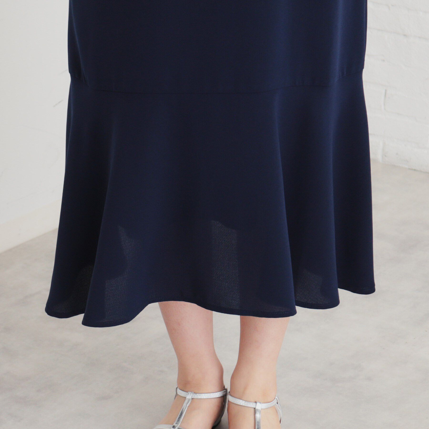 SunaUna「【袖ドットチュール／ティアード】5分袖ワンピース」|ワンピース|