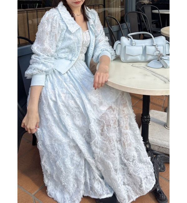 dazzlin「【セットアップ対応】エアリーレースブルゾン」|ブルゾン・スタジャン|