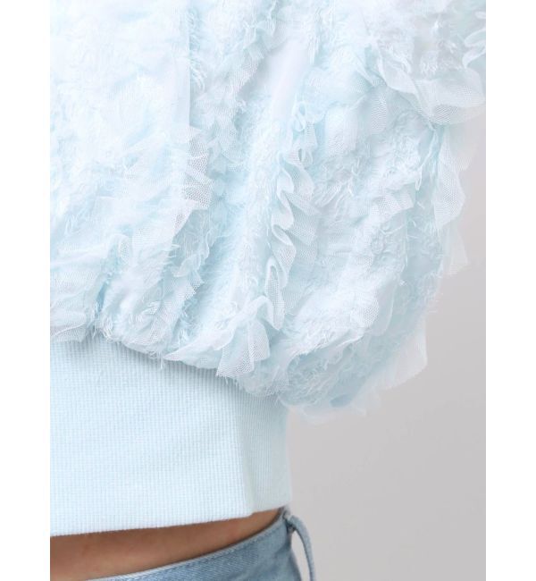 dazzlin「【セットアップ対応】エアリーレースブルゾン」|ブルゾン・スタジャン|