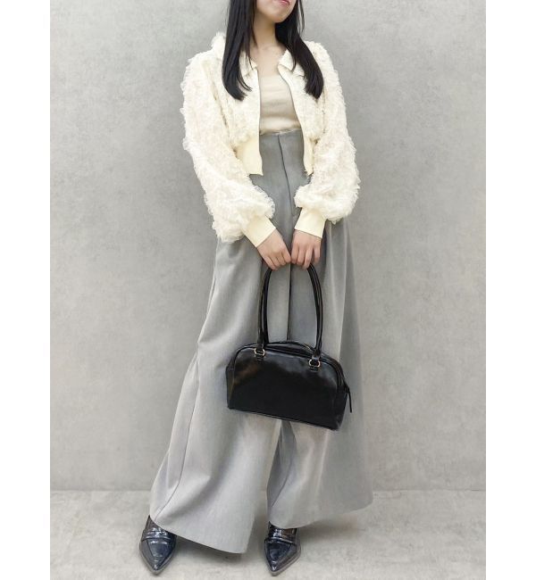 dazzlin「【セットアップ対応】エアリーレースブルゾン」|ブルゾン・スタジャン|