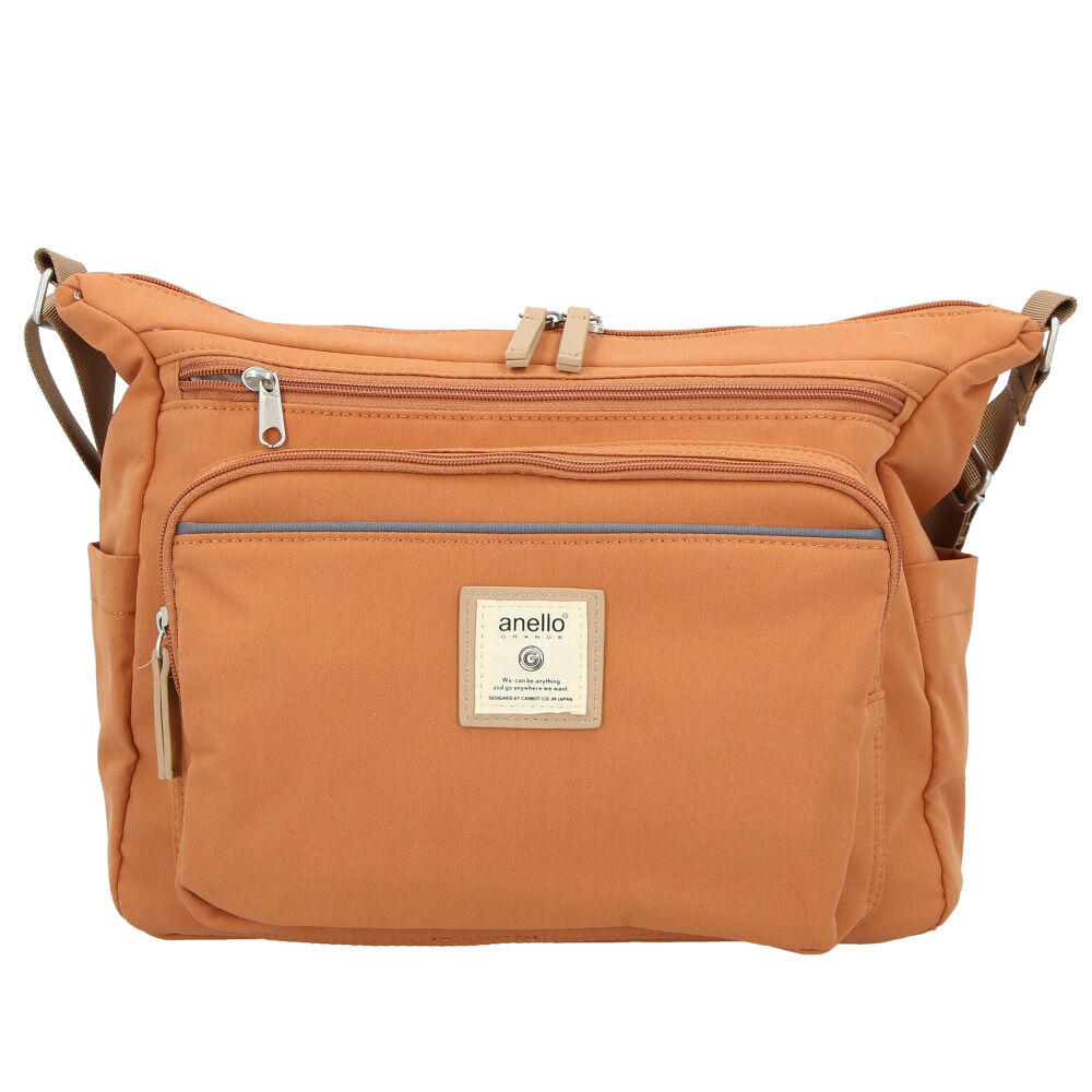 anello「アネロ グランデ ショルダーバッグ 通販 10ポケット ショルダー レディース 斜めがけ 大人」|ショルダー・メッセンジャー|オレンジ1