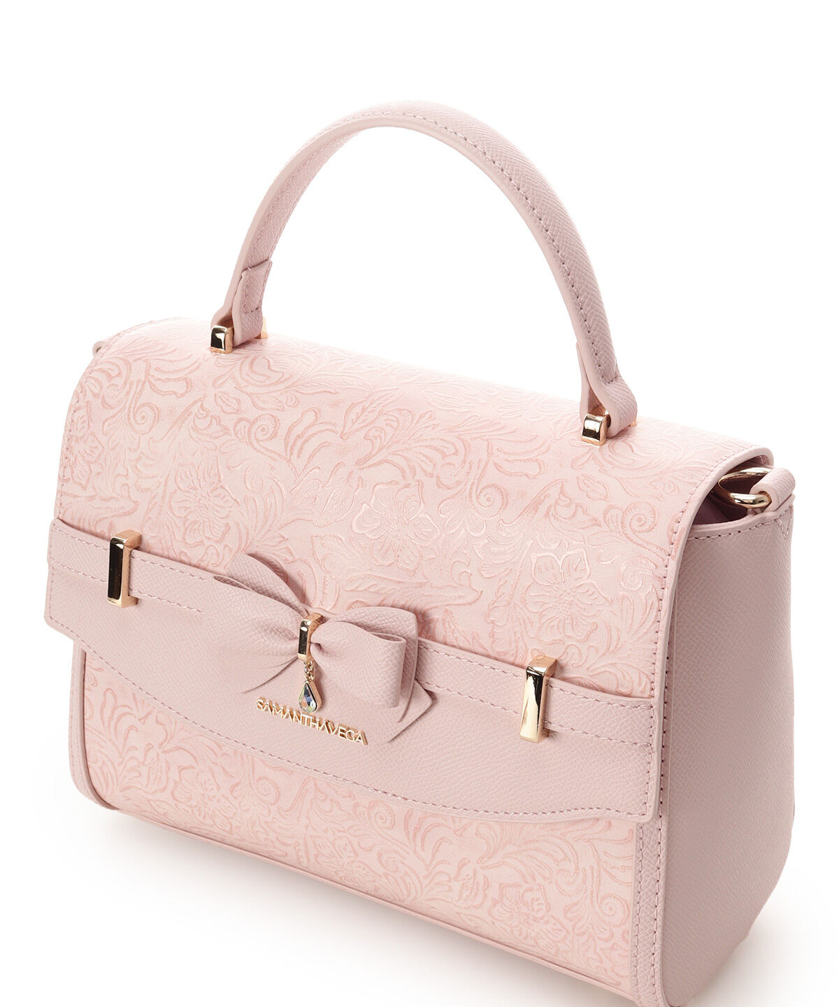 Samantha Vega「フローラルアクセントリボンショルダーバッグ」|ショルダー・メッセンジャー|