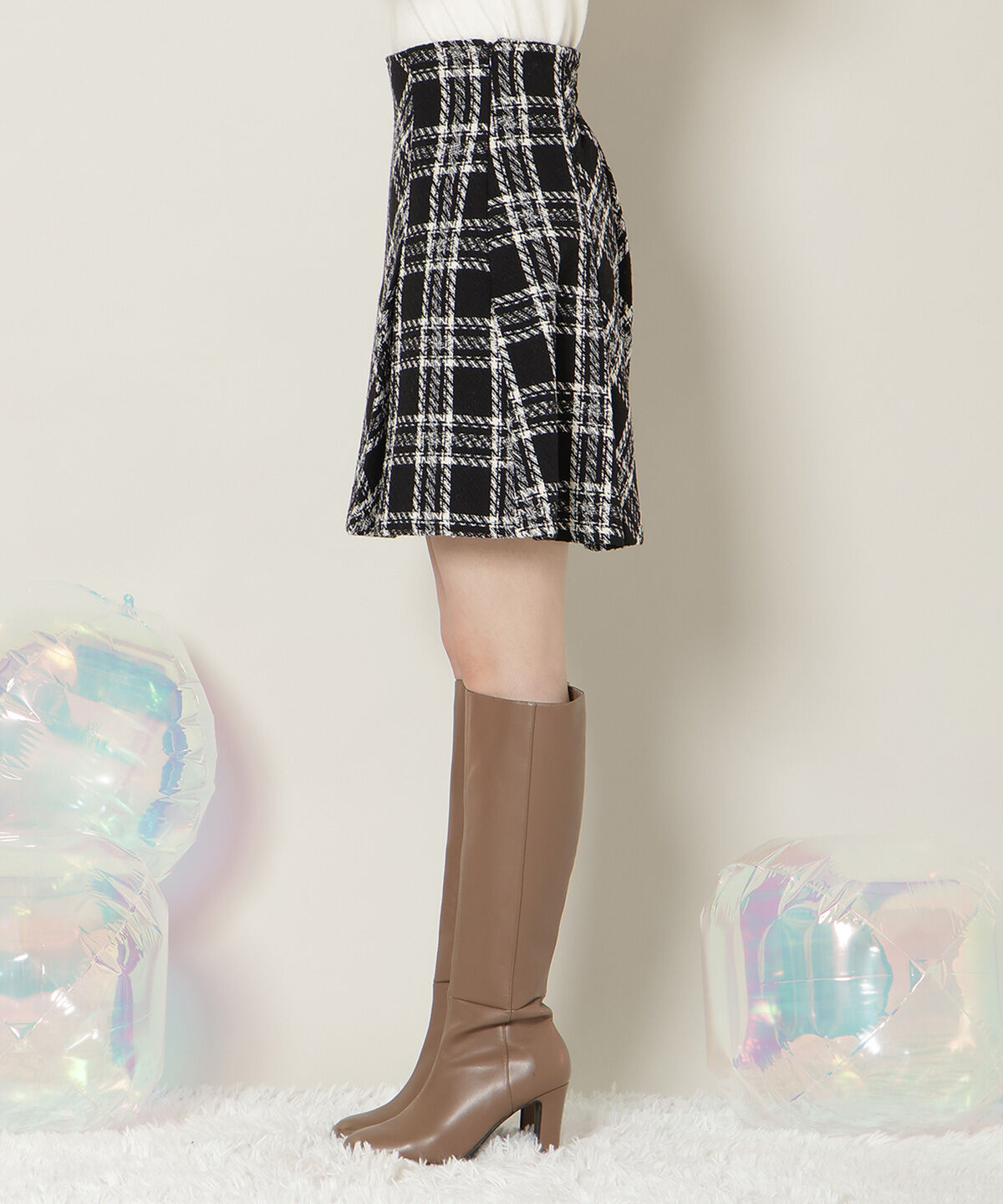 WILLSELECTION「ボックスプリーツミニスカート」|フレア|