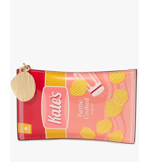 kate spade new york「スナック タイム パテント カード ケース リスレット」|チャーム・キーホルダー|