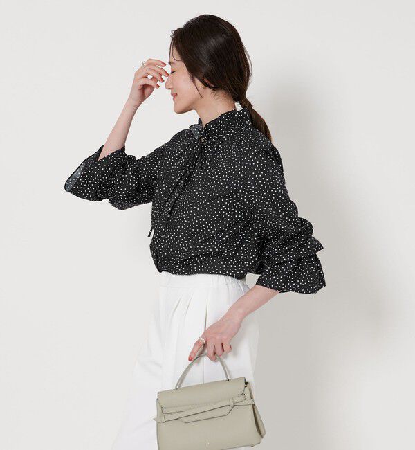 UNITED ARROWS「フリルカラー フレアスリーブ ブラウス」|シャツ・ブラウス|