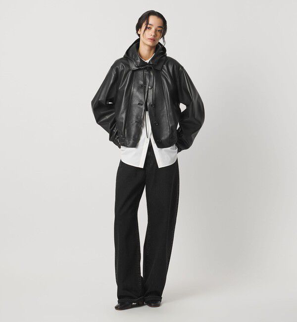 AEWEN MATOPH「＜AEWEN MATOPH＞フードラムレザーブルゾン ‐2WAY‐」|その他|