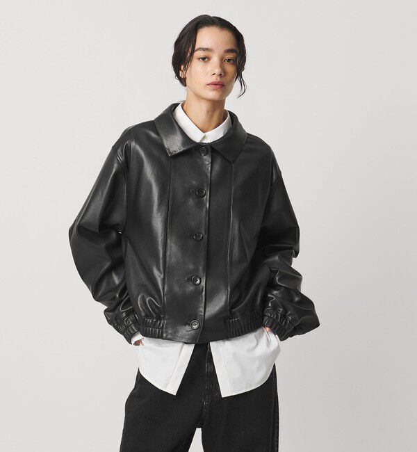 AEWEN MATOPH「＜AEWEN MATOPH＞フードラムレザーブルゾン ‐2WAY‐」|その他|