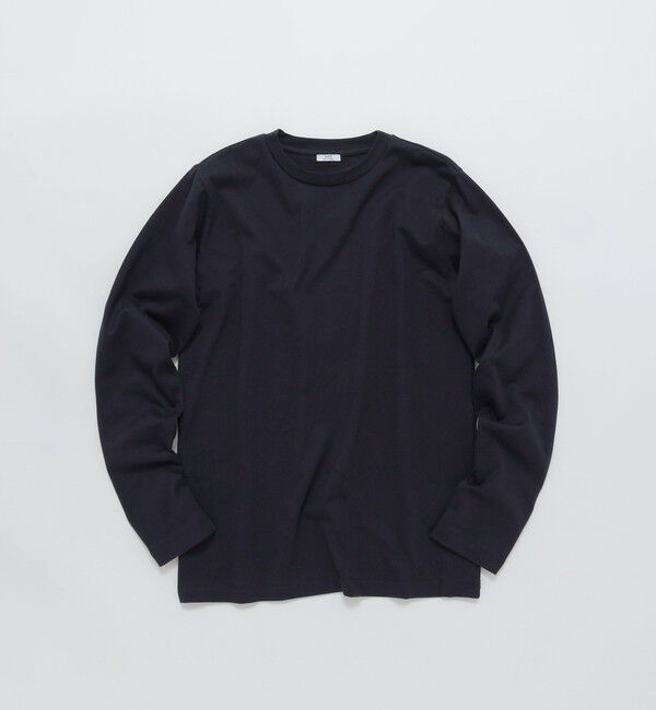 SHIPS「SHIPS: 抗菌・防臭 NANO-FINE(R) ハイゲージ クルーネック Tシャツ (ロンT)」|Tシャツ・カットソー|ネイビー