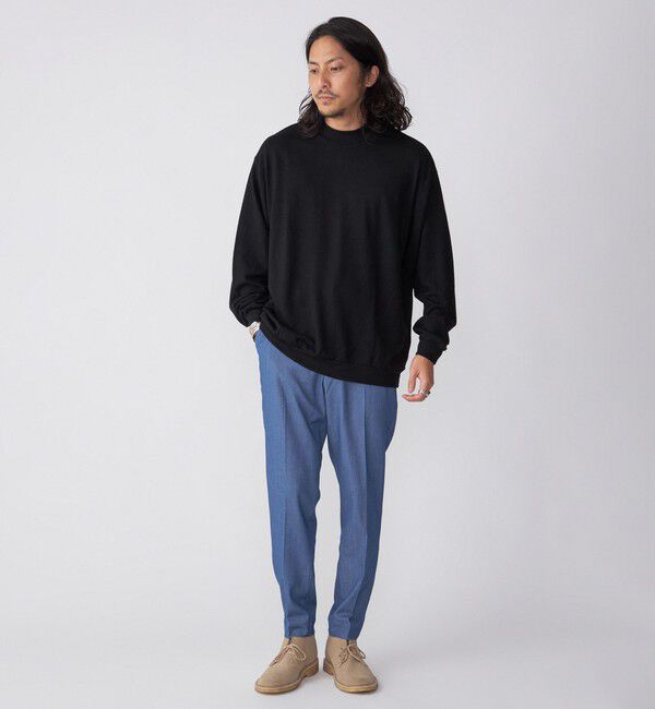 SHIPS「SHIPS: 〈抗菌消臭〉 ミルドウール ジャージー モックネック 長袖 ニットソー」|Tシャツ・カットソー|