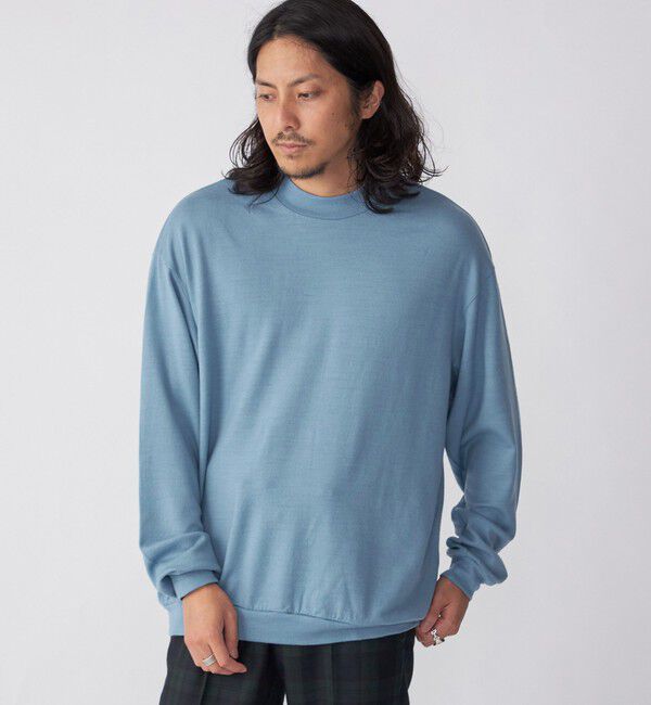 SHIPS「SHIPS: 〈抗菌消臭〉 ミルドウール ジャージー モックネック 長袖 ニットソー」|Tシャツ・カットソー|