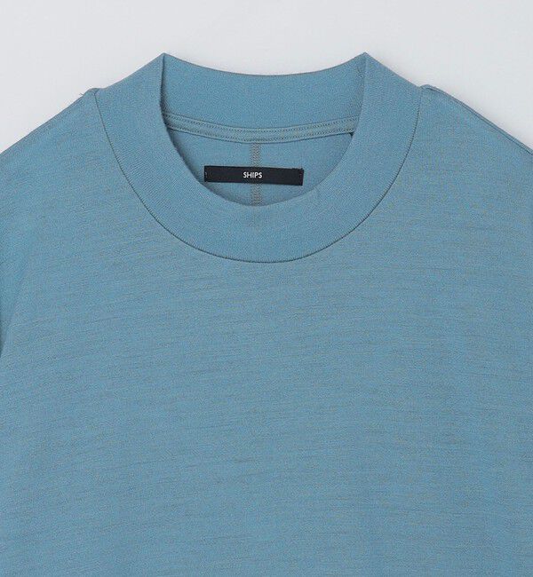 SHIPS「SHIPS: 〈抗菌消臭〉 ミルドウール ジャージー モックネック 長袖 ニットソー」|Tシャツ・カットソー|