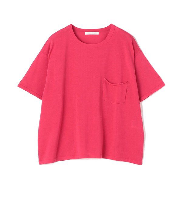 GALERIE VIE「クレープコットン ハーフスリーブプルオーバー」|ニット・セーター|33 ピンク