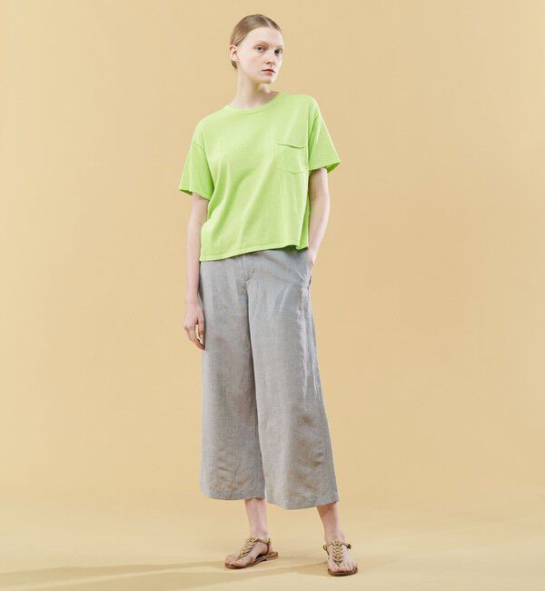 GALERIE VIE「クレープコットン ハーフスリーブプルオーバー」|ニット・セーター|