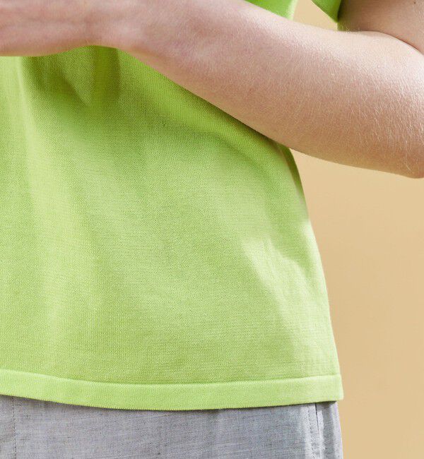 GALERIE VIE「クレープコットン ハーフスリーブプルオーバー」|ニット・セーター|