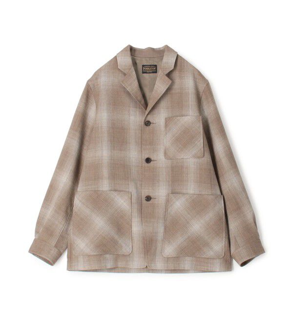 TOMORROWLAND MENS「【別注】PENDLETON ウール オンブレチェック ジャケット」|テーラードジャケット|42 ライトベージュ系