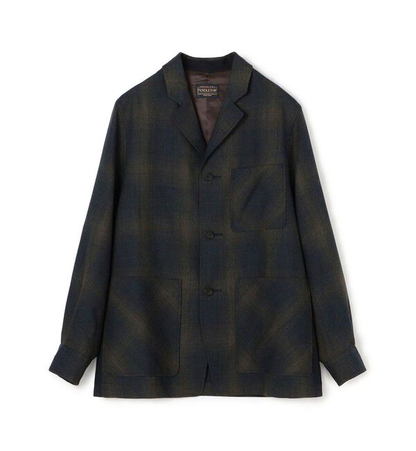 TOMORROWLAND MENS「【別注】PENDLETON ウール オンブレチェック ジャケット」|テーラードジャケット|68 ネイビー系