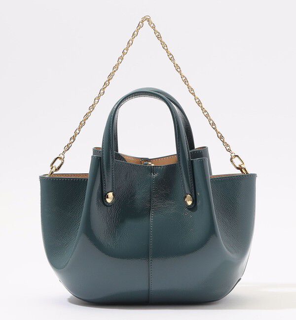 TOMORROWLAND GOODS「Atelier TOMORROWLAND SHELL MINI エナメルバッグ」|ハンドバッグ|